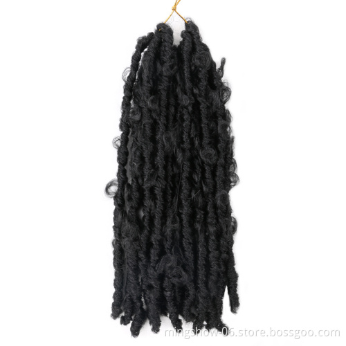 Braiding hair Butterfly Locs 14inch18inch 24inch omber Faux Locs Crochet Pre looped Natural Handmade Butterfly Locs Crochet Hair